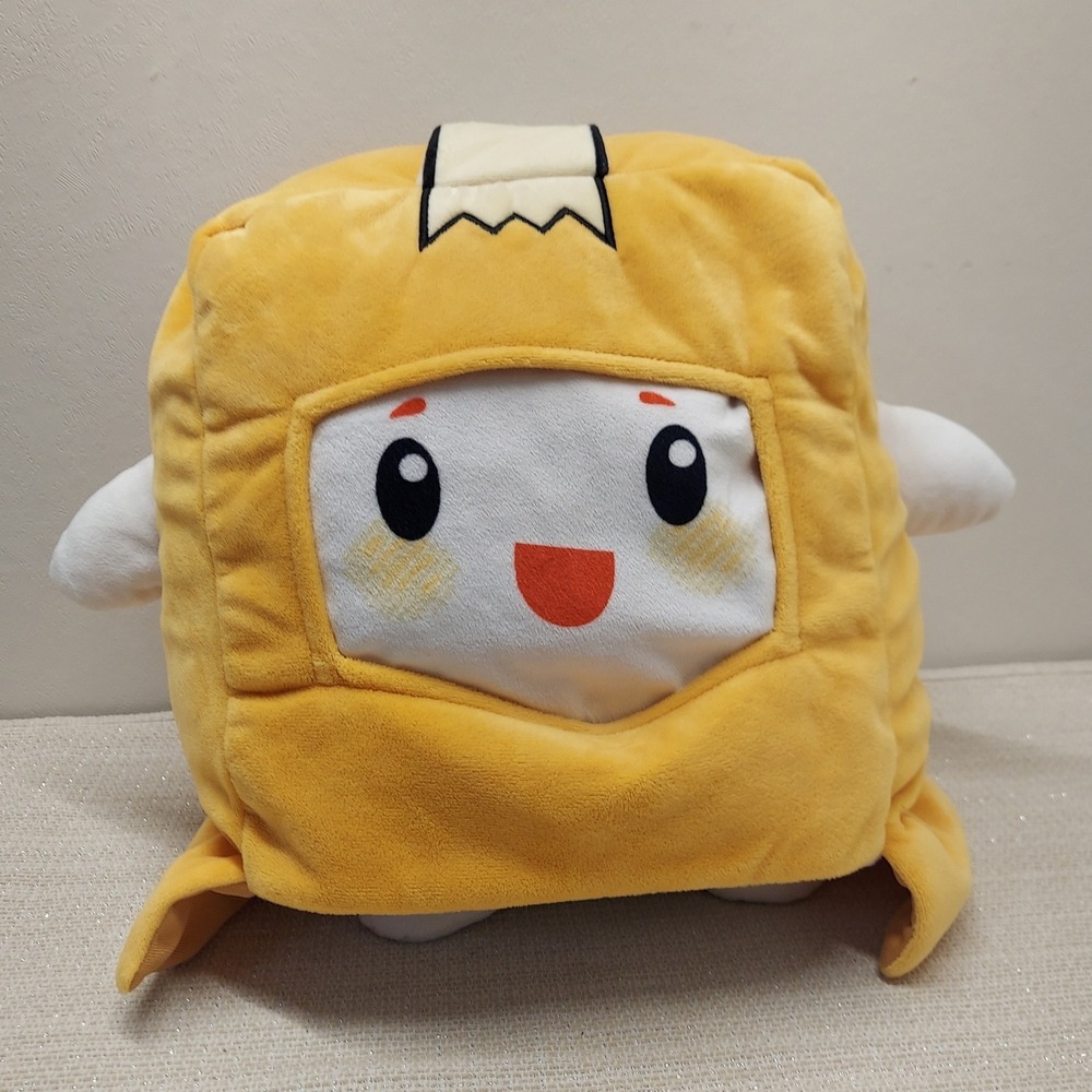 LankyBox Boxy 14" Plush Stuffed‎ Animal Toy Yellow Square Bonkers Toy Co 2024